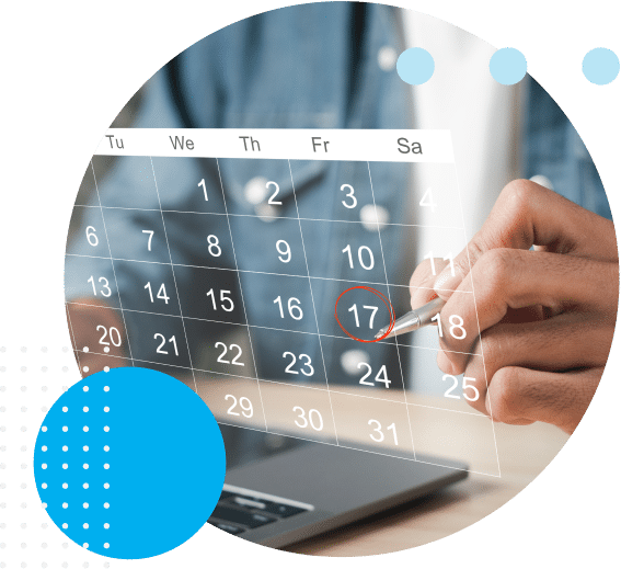 A person scheduling a demo